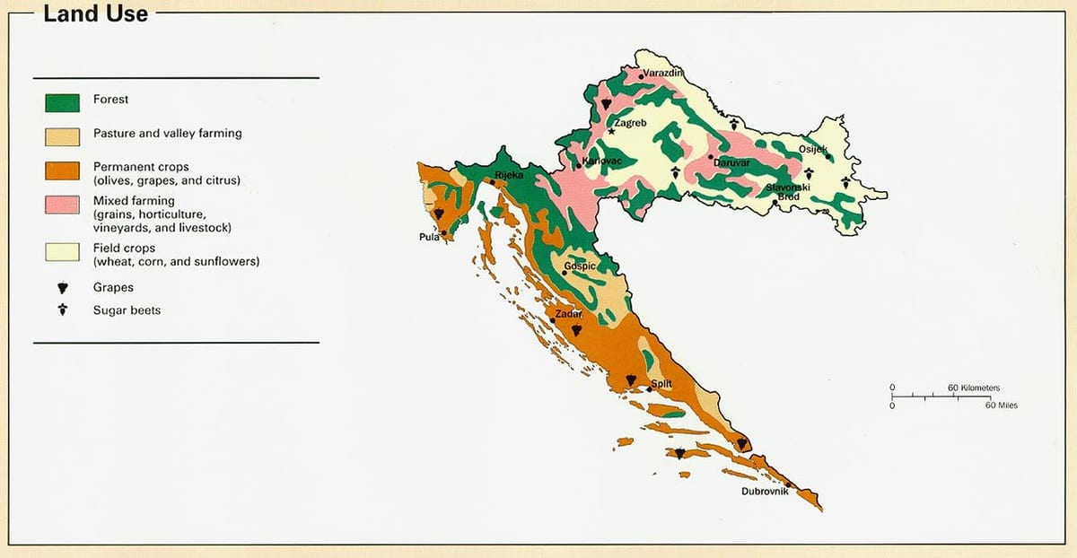 რუკა ხორვატია კლიმატის