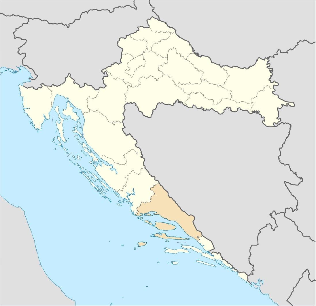 რუკა dalmatia ხორვატია