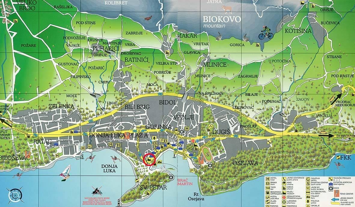 რუკა makarska ხორვატია