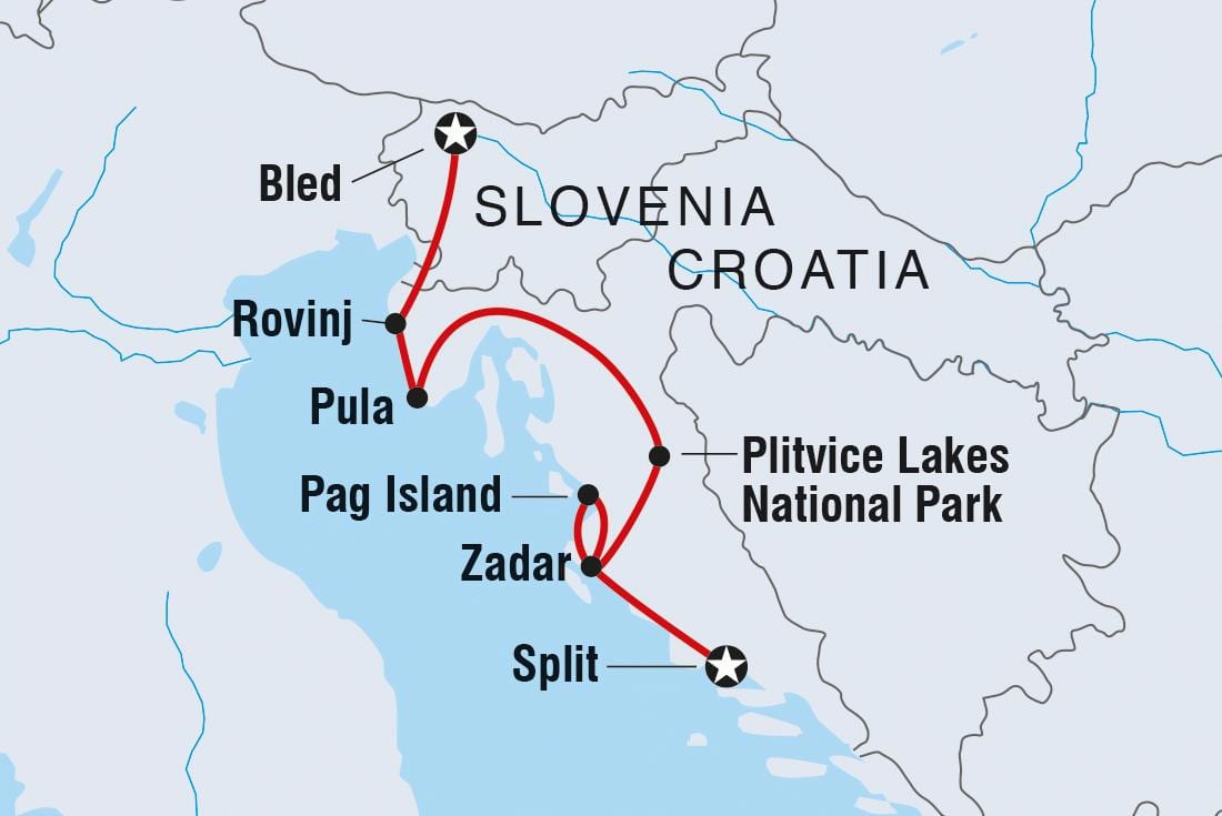plitvice ხორვატია რუკა