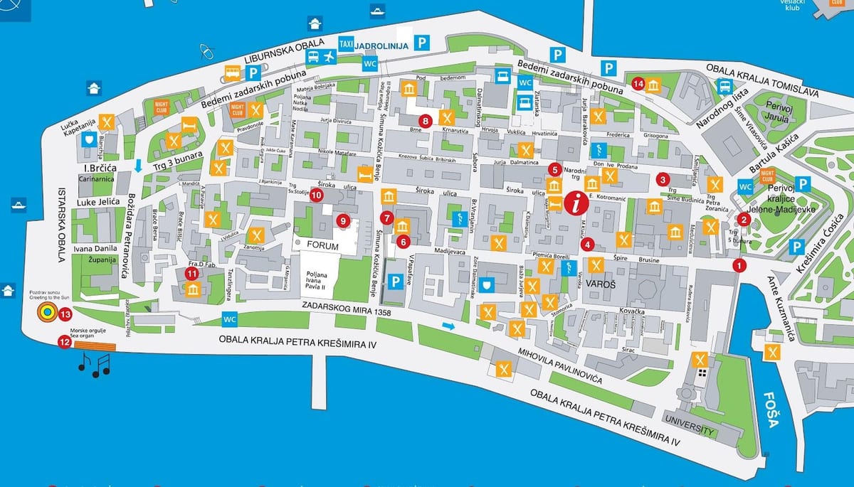 რუკა zadar ხორვატია