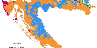 რუკა ეთნიკური რუკა ხორვატია