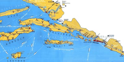 ხორვატია რუკა dubrovnik ფართი
