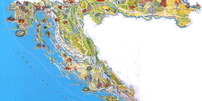ხორვატიაში ტურისტული ატრაქციონები რუკა
