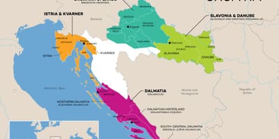 რუკა ხორვატიაში ღვინის