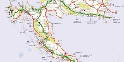 დეტალური საგზაო რუკა ხორვატია