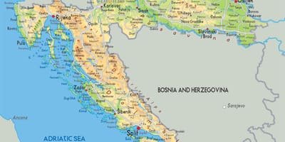 რუკა ხორვატია მდინარე