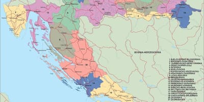 რუკა ხორვატია პოლიტიკური 