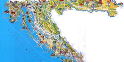 ხორვატია ადგილებში ეწვევა რუკა