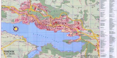 რუკა sibenik ხორვატია